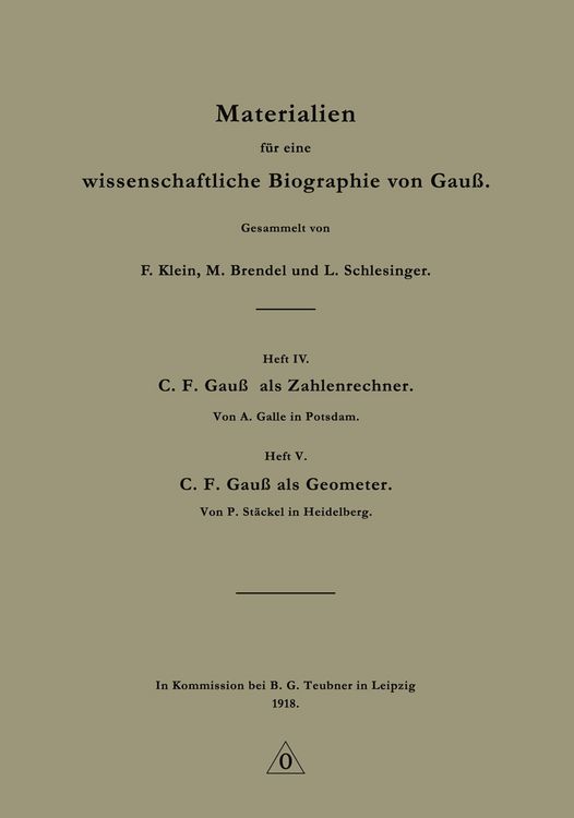 Produktbild: Materialien f&uuml;r eine wissenschaftliche Biographie von Gau&szlig;