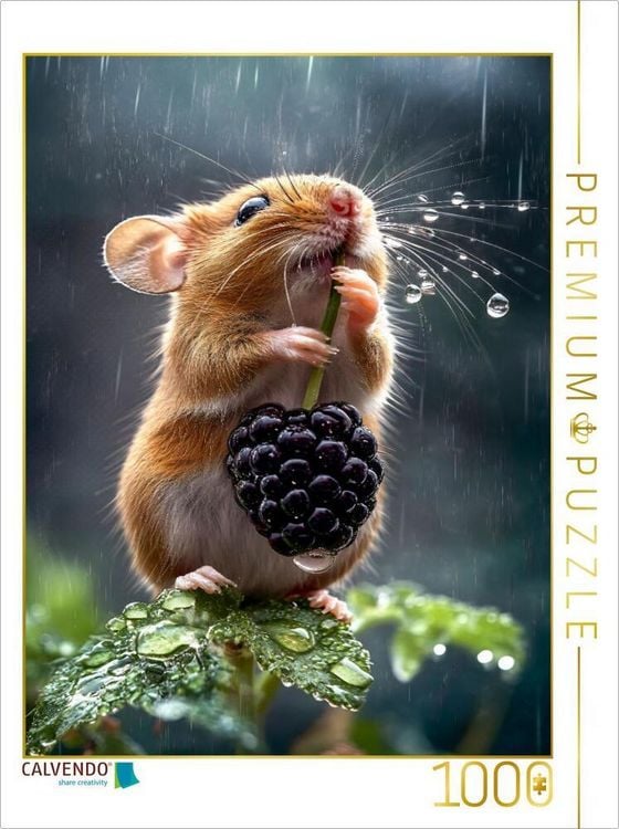 Produktbild: CALVENDO Puzzle Ist das etwa eine Trinkbrombeere | 1000 Teile Lege-Gr&ouml;&szlig;e 64x48cm Foto-Puzzle f&uuml;r gl&uuml;ckliche Stunden