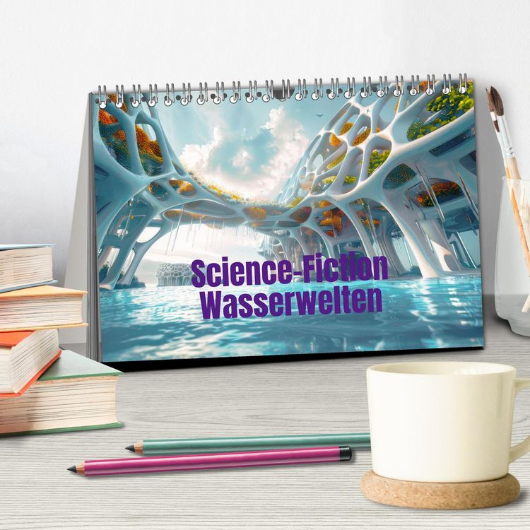 Produktbild: Science-Fiction Wasserwelten (Tischkalender 2026 DIN A5 quer), CALVENDO Monatskalender