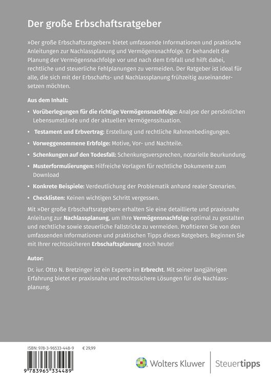 Produktbild: Der gro&szlig;e Erbschaftsratgeber