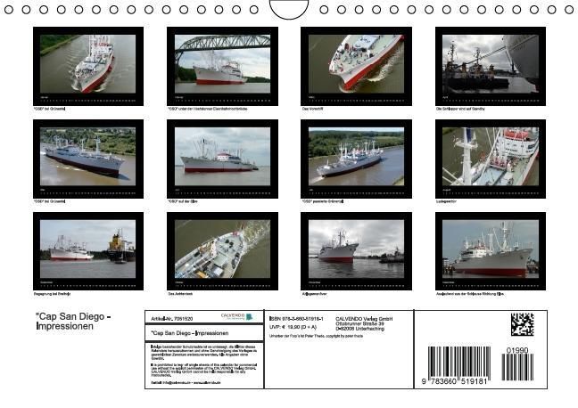 Produktbild: "Cap San Diego" - Impressionen (Wandkalender immerw&auml;hrend DIN A4 quer)