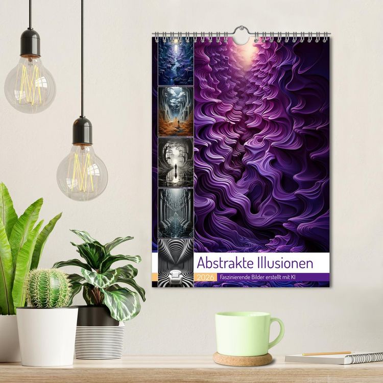 Produktbild: Abstrakte Illusionen (Wandkalender 2026 DIN A4 hoch), CALVENDO Monatskalender