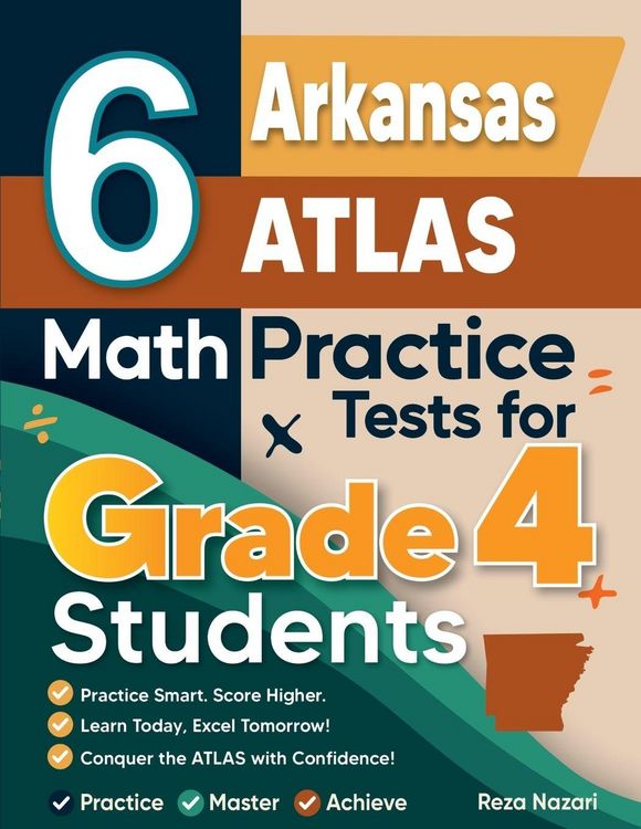 Produktbild: 6 Arkansas ATLAS Grade 4 Math Practice Tests