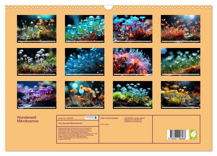 Produktbild: Wunderwelt Mikrokosmos (Wandkalender 2026 DIN A3 quer), CALVENDO Monatskalender
