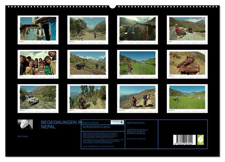 Produktbild: BEGEGNUNGEN IN NEPAL (hochwertiger Premium Wandkalender 2026 DIN A2 quer), Kunstdruck in Hochglanz