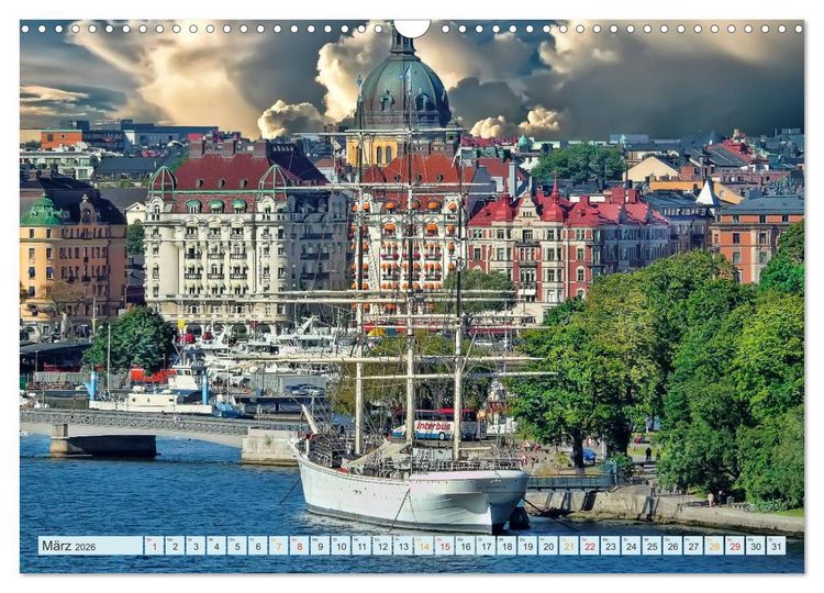 Produktbild: Stockholm - Venedig des Nordens (Wandkalender 2026 DIN A3 quer), CALVENDO Monatskalender