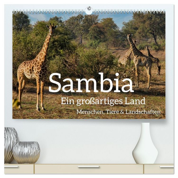 Produktbild: Sambia - ein gro&szlig;artiges Land (hochwertiger Premium Wandkalender 2026 DIN A2 quer), Kunstdruck in Hochglanz