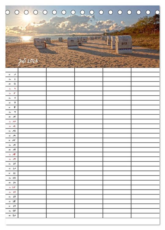 Produktbild: Timmendorfer Strand - Ostsee Urlaubsparadies (Tischkalender 2026 DIN A5 hoch), CALVENDO Monatskalender