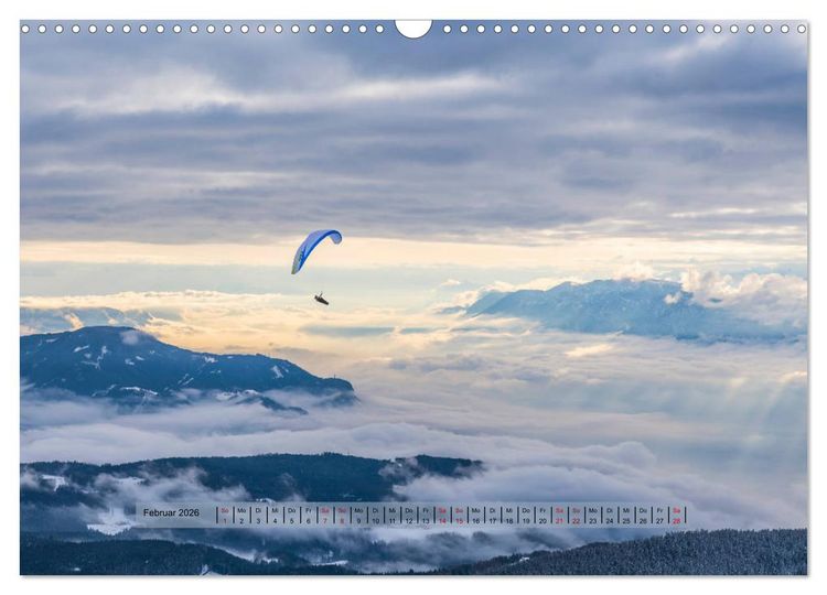 Produktbild: Paragliding - lautloses Schweben (Wandkalender 2026 DIN A3 quer), CALVENDO Monatskalender