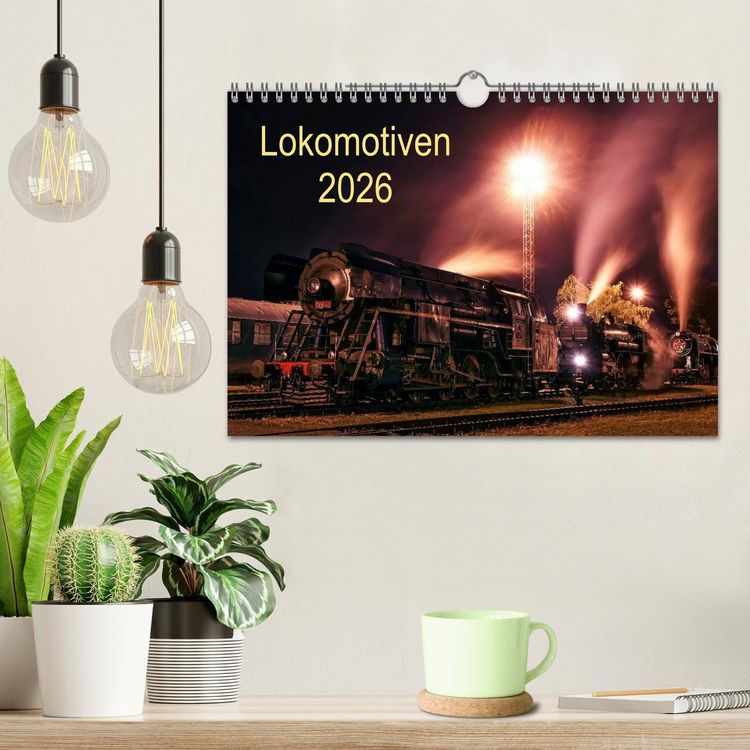 Produktbild: Lokomotiven 2026 (Wandkalender 2026 DIN A4 quer), CALVENDO Monatskalender