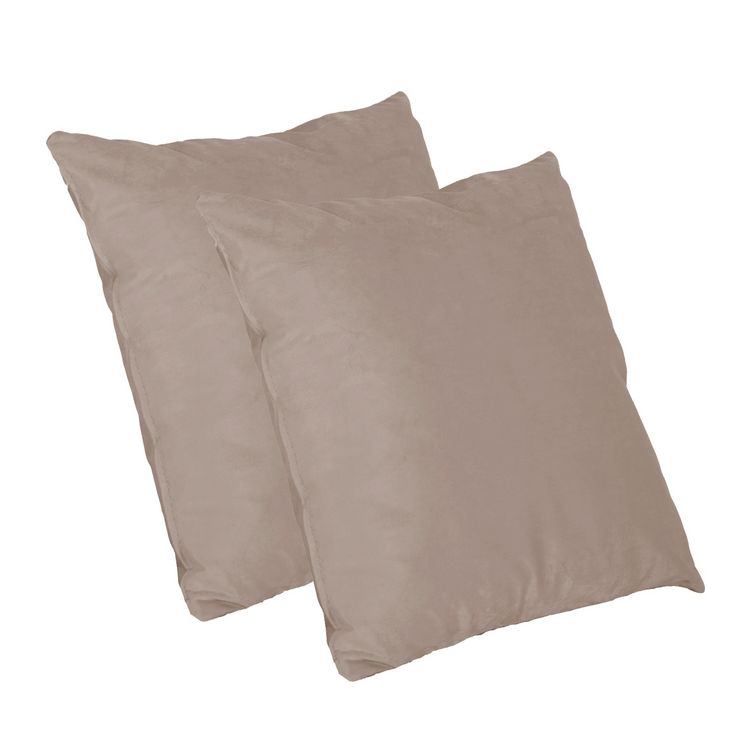 Produktbild: HTI-Living Kissen Nathalie Unifarben Hellbraun 2er-Set Kissen Nathalie Unifarben Hellbraun 2er-Set
