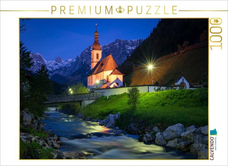 Produktbild: CALVENDO Puzzle Abend in Ramsau | 1000 Teile Lege-Gr&ouml;&szlig;e 64x48cm Foto-Puzzle f&uuml;r gl&uuml;ckliche Stunden