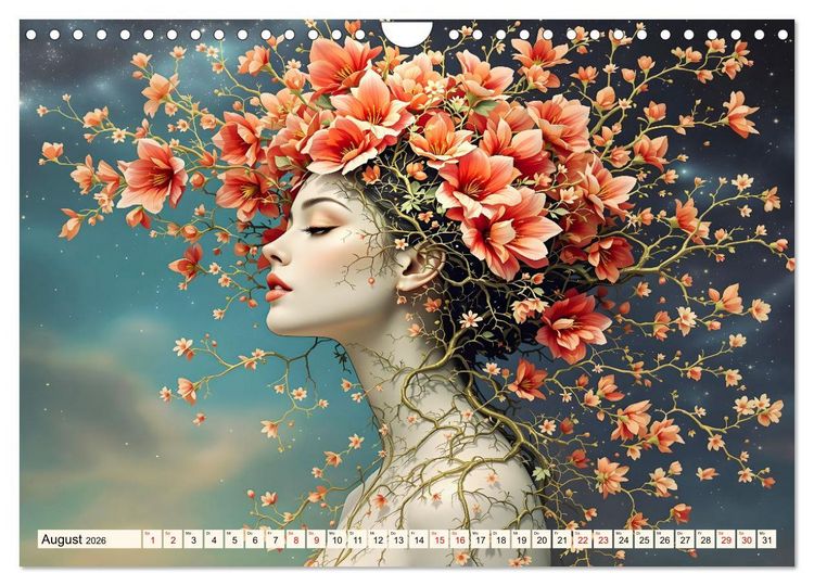 Produktbild: Florale Verwandlung (Wandkalender 2026 DIN A4 quer), CALVENDO Monatskalender