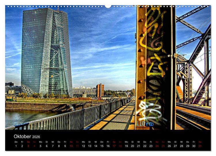 Produktbild: Frankfurt k&uuml;nstlerisch (hochwertiger Premium Wandkalender 2026 DIN A2 quer), Kunstdruck in Hochglanz
