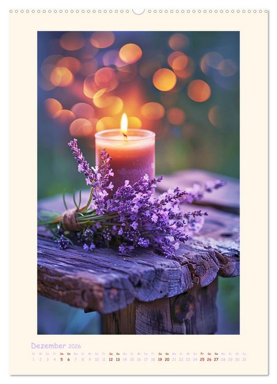Produktbild: Lavendel (hochwertiger Premium Wandkalender 2026 DIN A2 hoch), Kunstdruck in Hochglanz