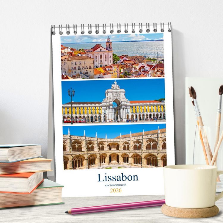 Produktbild: Lissabon - ein Traumreiseziel (Tischkalender 2026 DIN A5 hoch), CALVENDO Monatskalender