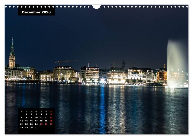 Produktbild: City Lights - Lichter der Nacht (Wandkalender 2026 DIN A3 quer), CALVENDO Monatskalender