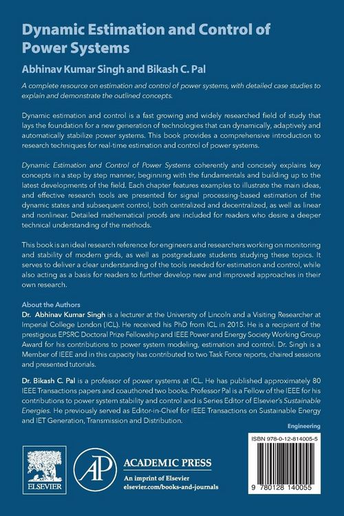 Produktbild: Dynamic Estimation and Control of Power Systems