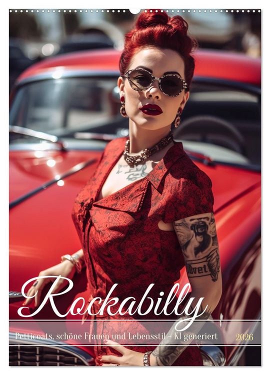Produktbild: Rockabilly (Wandkalender 2026 DIN A2 hoch), CALVENDO Monatskalender