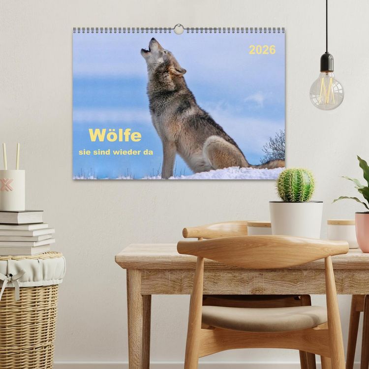 Produktbild: W&ouml;lfe - sie sind wieder da (Wandkalender 2026 DIN A3 quer), CALVENDO Monatskalender