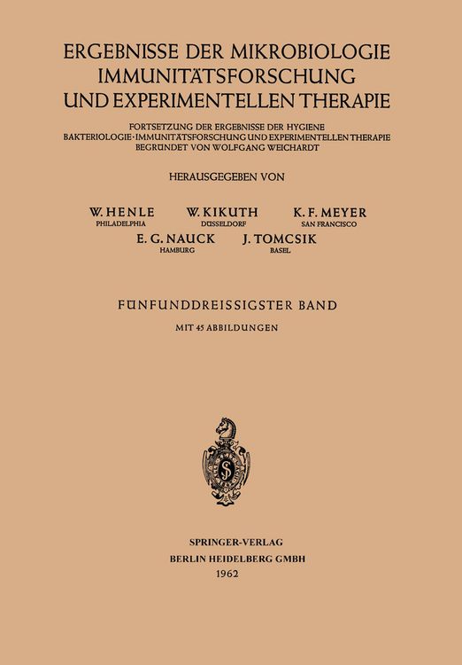 Produktbild: Ergebnisse der Mikrobiologie Immunit&auml;tsforschung und Experimentellen Therapie
