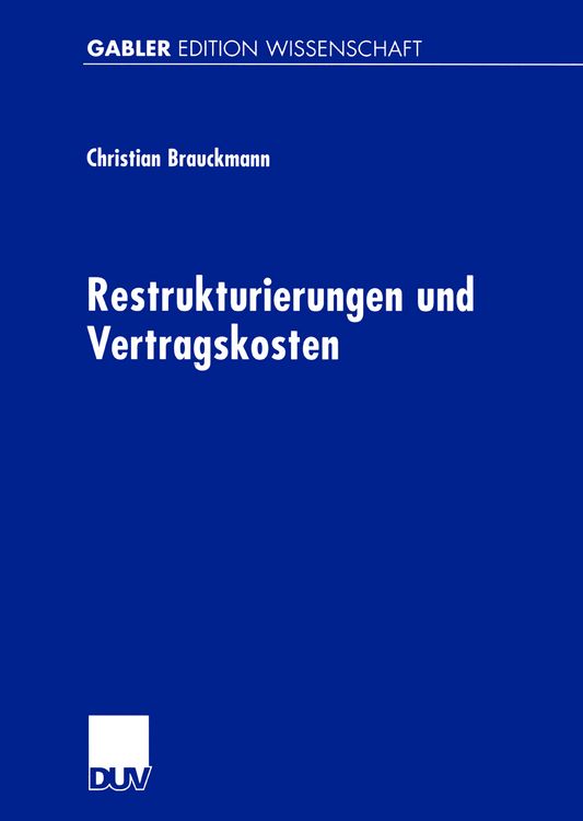 Produktbild: Restrukturierungen und Vertragskosten
