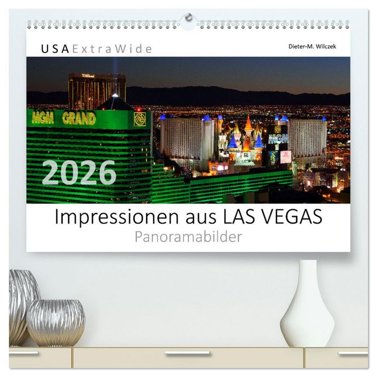 Produktbild: Impressionen aus LAS VEGAS (hochwertiger Premium Wandkalender 2026 DIN A2 quer), Kunstdruck in Hochglanz