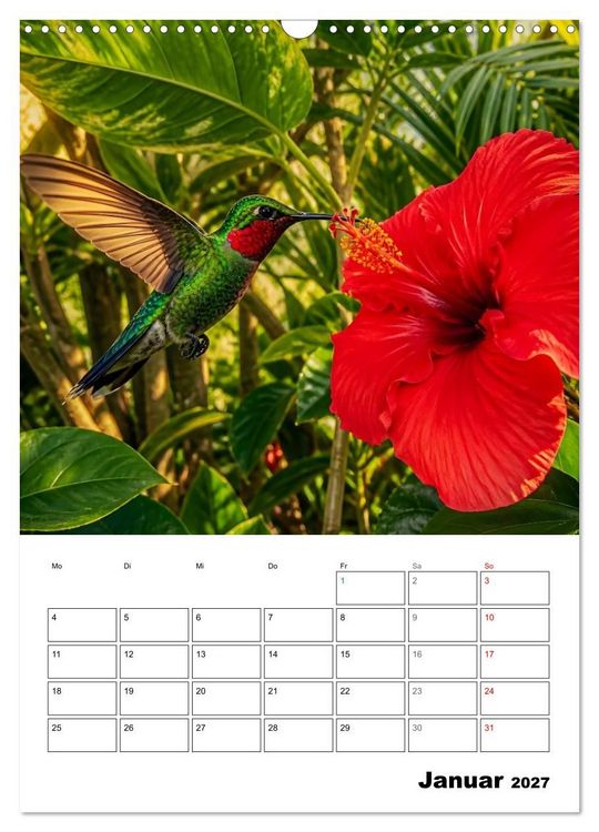Produktbild: Kolibri-Welten (Wandkalender 2027 DIN A3 hoch), CALVENDO Monatskalender