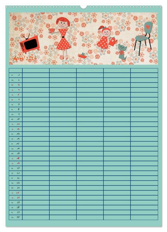 Produktbild: Unser buntes Familienleben (hochwertiger Premium Wandkalender 2026 DIN A2 hoch), Kunstdruck in Hochglanz