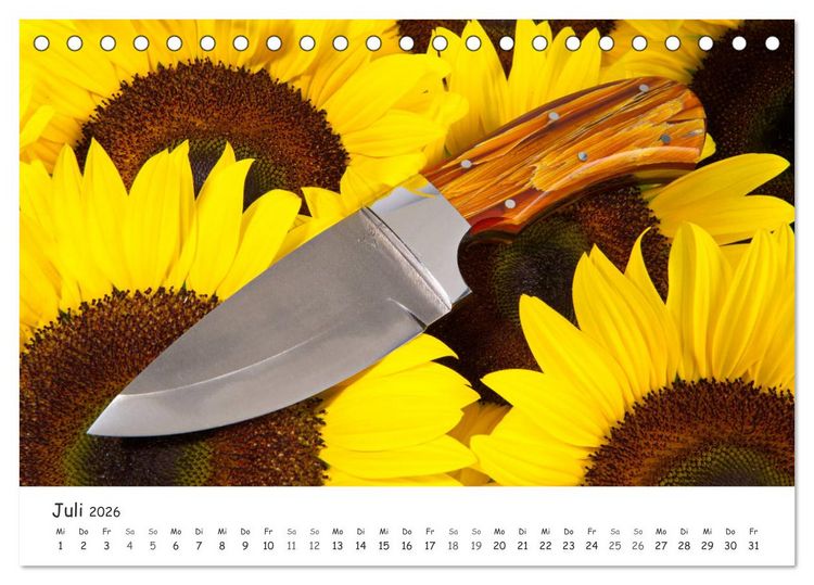 Produktbild: Handgefertigte Jagdmesser (Tischkalender 2026 DIN A5 quer), CALVENDO Monatskalender