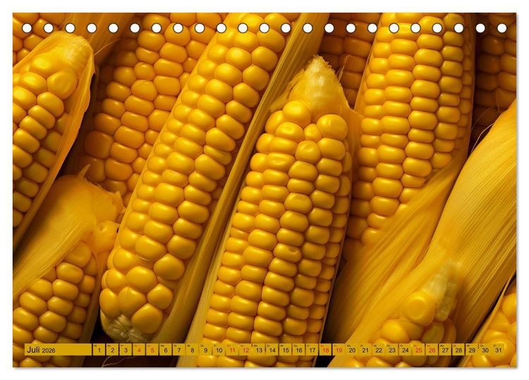 Produktbild: GELB - Gem&uuml;se und Obst - Sonnengereift (Tischkalender 2026 DIN A5 quer), CALVENDO Monatskalender