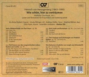 Produktbild: Utz/Kammerchor Cantissimo: Wie Sch&ouml;n Hier Zu Vertr&auml;umen-Lied