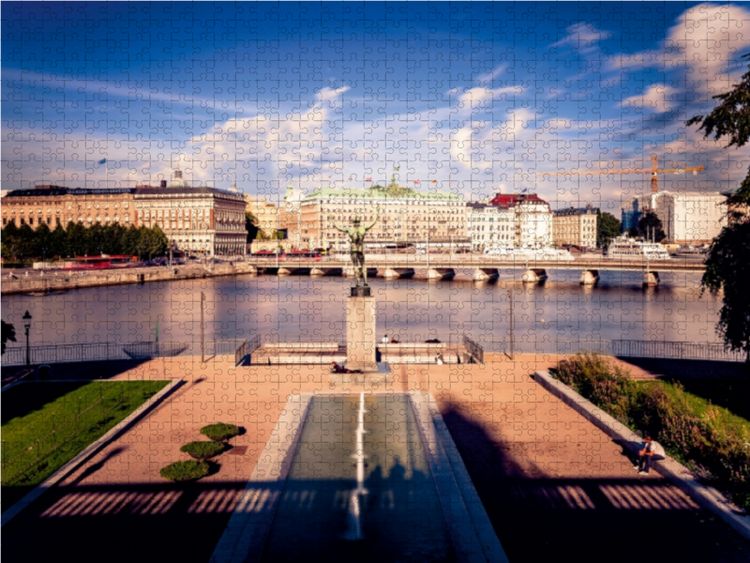 Produktbild: CALVENDO Puzzle Blick von der Norrbro Br&uuml;cke, Stockholm 1000 Teile Lege-Gr&ouml;&szlig;e 64 x 48 cm Foto-Puzzle Bild von Markus Pavlowsky