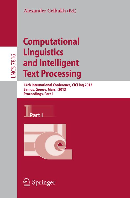 Produktbild: Computational Linguistics and Intelligent Text Processing