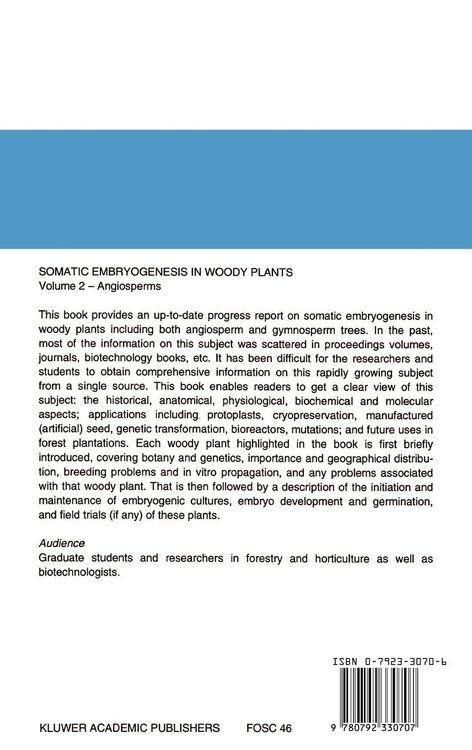 Produktbild: Somatic Embryogenesis in Woody Plants