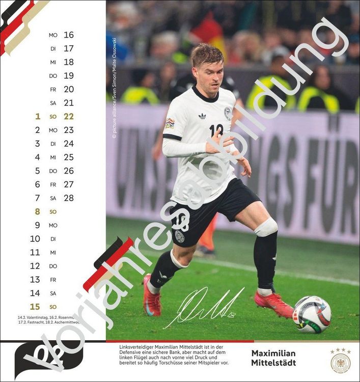 Produktbild: DFB M&auml;nner Postkartenkalender 2027