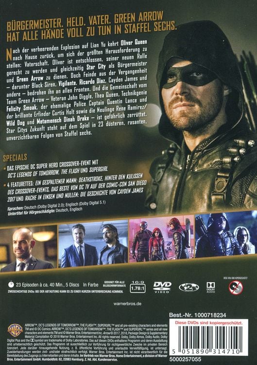Produktbild: Arrow - Staffel 6 [5 DVDs]