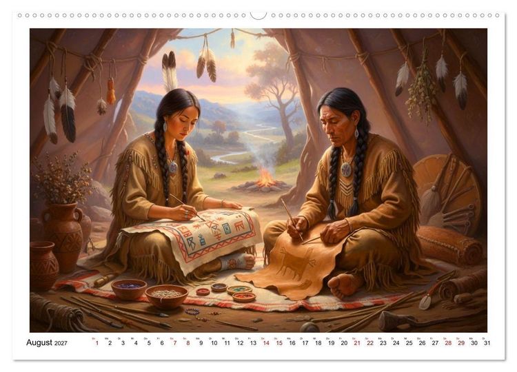 Produktbild: In Verbindung mit dem Land und den Ahnen (hochwertiger Premium Wandkalender 2027 DIN A2 quer), Kunstdruck in Hochglanz