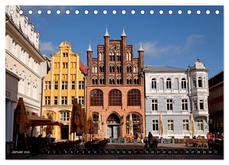 Produktbild: Hansestadt Stralsund (Tischkalender 2026 DIN A5 quer), CALVENDO Monatskalender