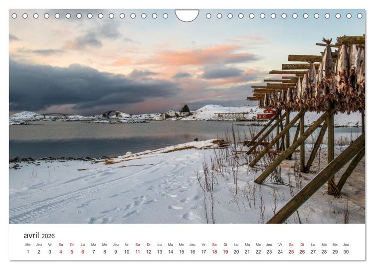 Produktbild: R&eacute;flexions dans les &icirc;les Lofoten (Calendrier mural 2026 DIN A4 vertical), CALVENDO calendrier mensuel