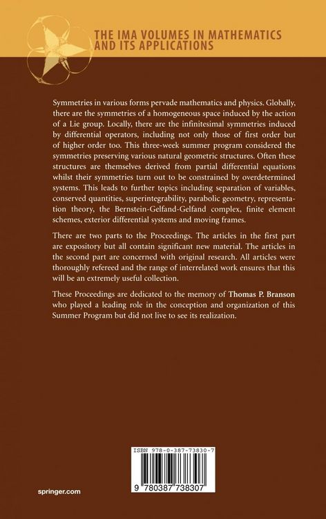 Produktbild: Symmetries and Overdetermined Systems of Partial Differential Equations