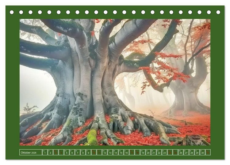 Produktbild: Die Zeitreisenden des Waldes (Tischkalender 2026 DIN A5 quer), CALVENDO Monatskalender