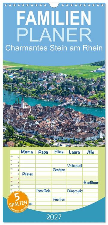 Produktbild: Familienplaner 2027 - Charmantes Stein am Rhein mit 5 Spalten (Wandkalender, 21 x 45 cm) CALVENDO