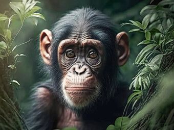 Produktbild: CALVENDO Puzzle Junger Schimpanse | 1000 Teile Lege-Gr&ouml;&szlig;e 64x48cm Foto-Puzzle f&uuml;r gl&uuml;ckliche Stunden