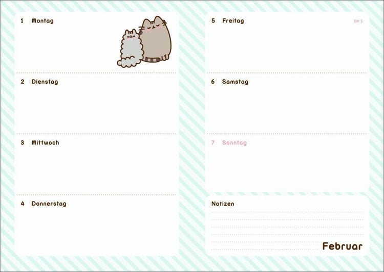 Produktbild: Pusheen 17-Monats-Kalenderbuch A5 2027 - 17 Monate. Von August 2026 bis Dezember 2027