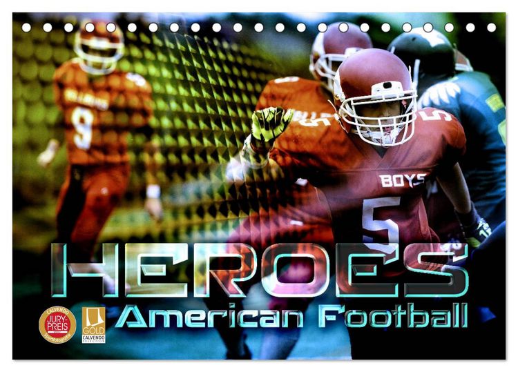 Produktbild: HEROES - American Football (Tischkalender 2026 DIN A5 quer), CALVENDO Monatskalender