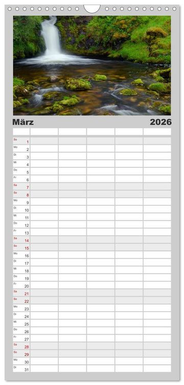 Produktbild: Familienplaner 2026 - Schottland mit 5 Spalten (Wandkalender, 21 x 45 cm) CALVENDO