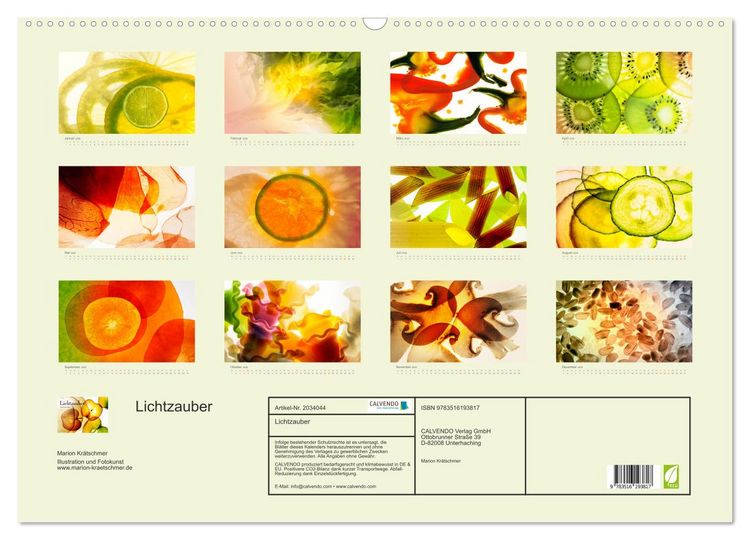 Produktbild: Lichtzauber (Wandkalender 2026 DIN A2 quer), CALVENDO Monatskalender
