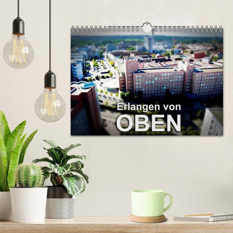 Produktbild: Erlangen von oben (Wandkalender 2026 DIN A4 quer), CALVENDO Monatskalender