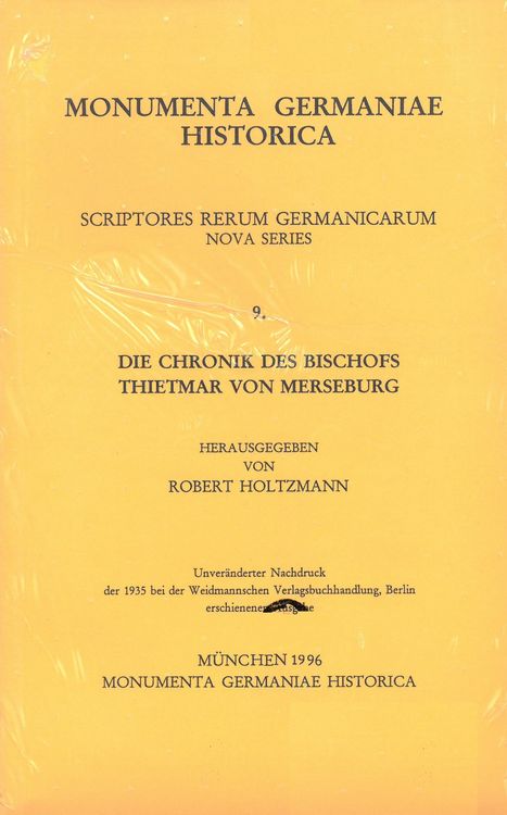 Produktbild: Die Chronik des Bischofs Thietmar von Merseburg und ihre Korveier &Uuml;berarbeitung
